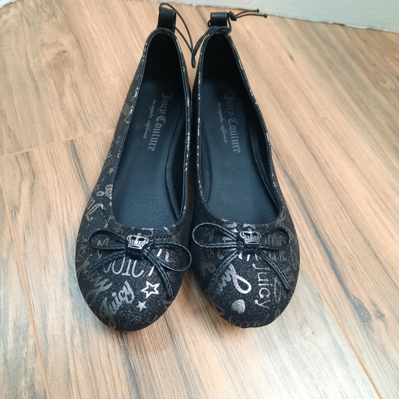 Juicy Couture Size 3 Van Ness Black Ballet Shoe - Picture 2 of 9